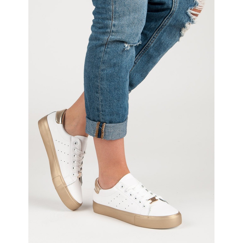 Pohodlná sportovní obuv bílý žlutá 1 Pohodlná sportovní obuv bílý žlutá 1