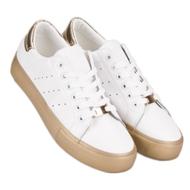 Pohodlná sportovní obuv bílý žlutá 2 Pohodlná sportovní obuv bílý žlutá 2