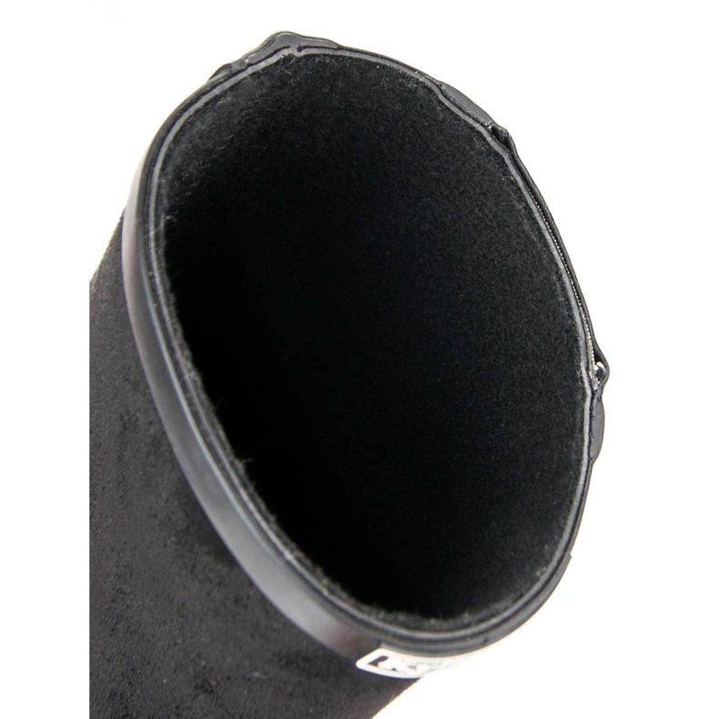 Kylie Semišové galoše s ozdobným zipem černá 1