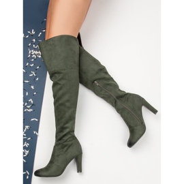 Boty na vysokém podpatku VINCEZA zelená 2 Boty na vysokém podpatku VINCEZA zelená 2