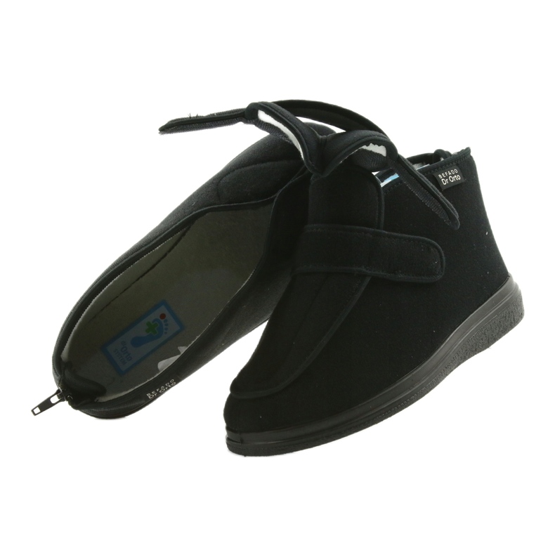 Dr.orto Befado Men's Footwear 987M002 Sensitive Feet Black Silber Insert černá 7