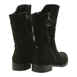 M.Daszyński Černé semišové boty SA130 černý 5