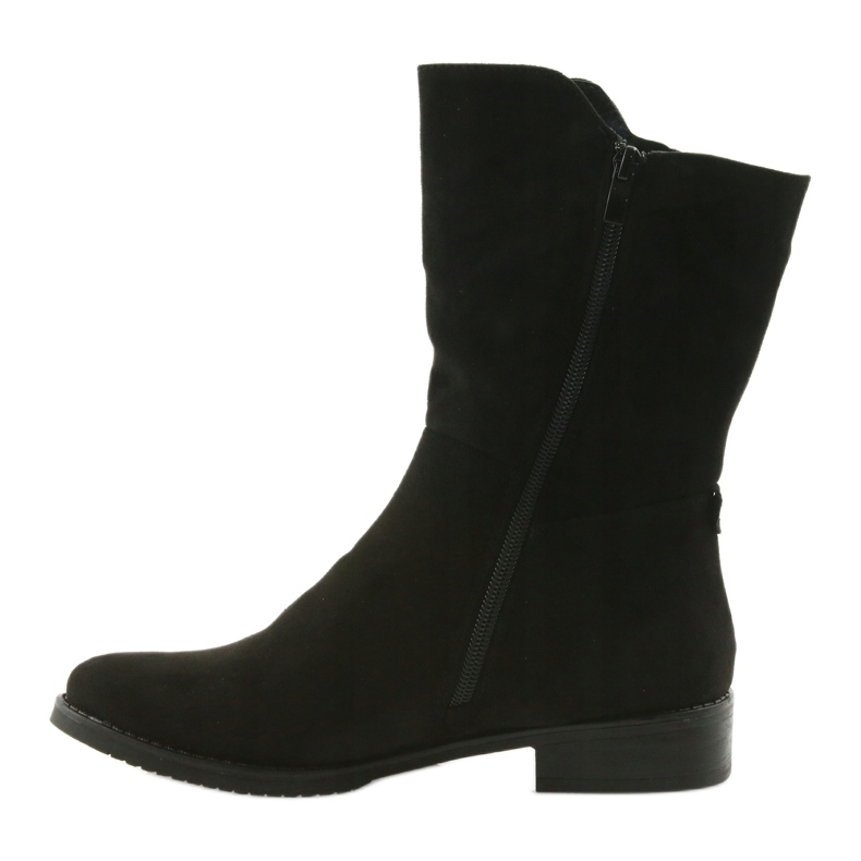 M.Daszyński Černé semišové boty SA130 černý 2