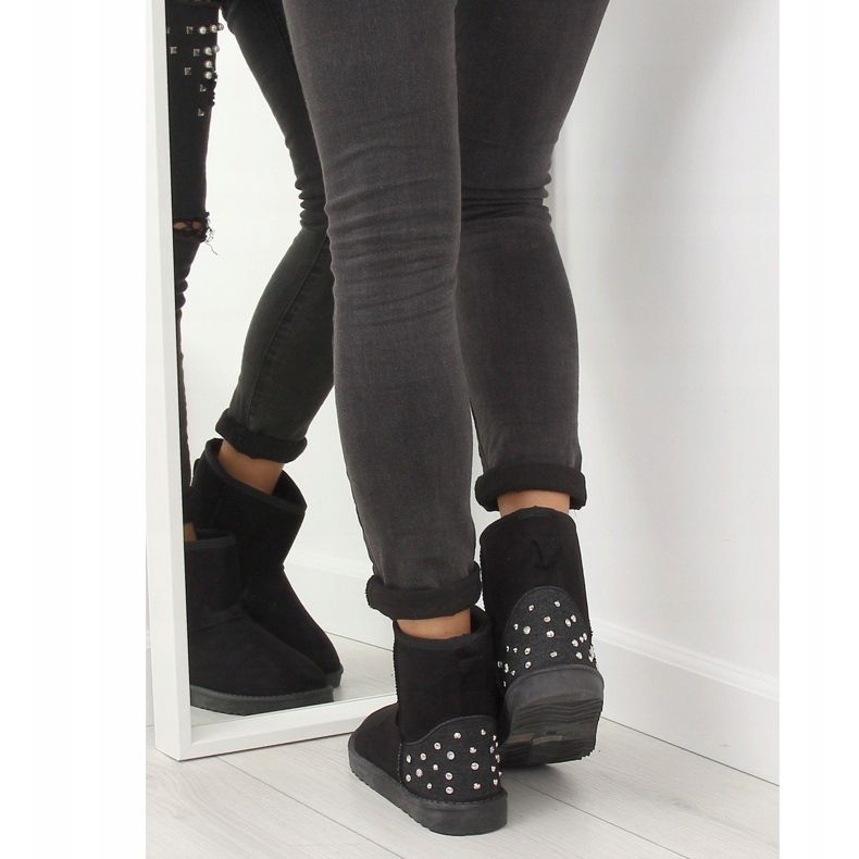 Černé dámské sněhové boty M297 Black černý 1