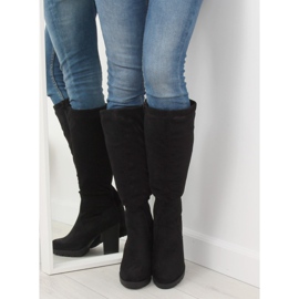 Černé vysoké podpatky 7290 Černá černý 1