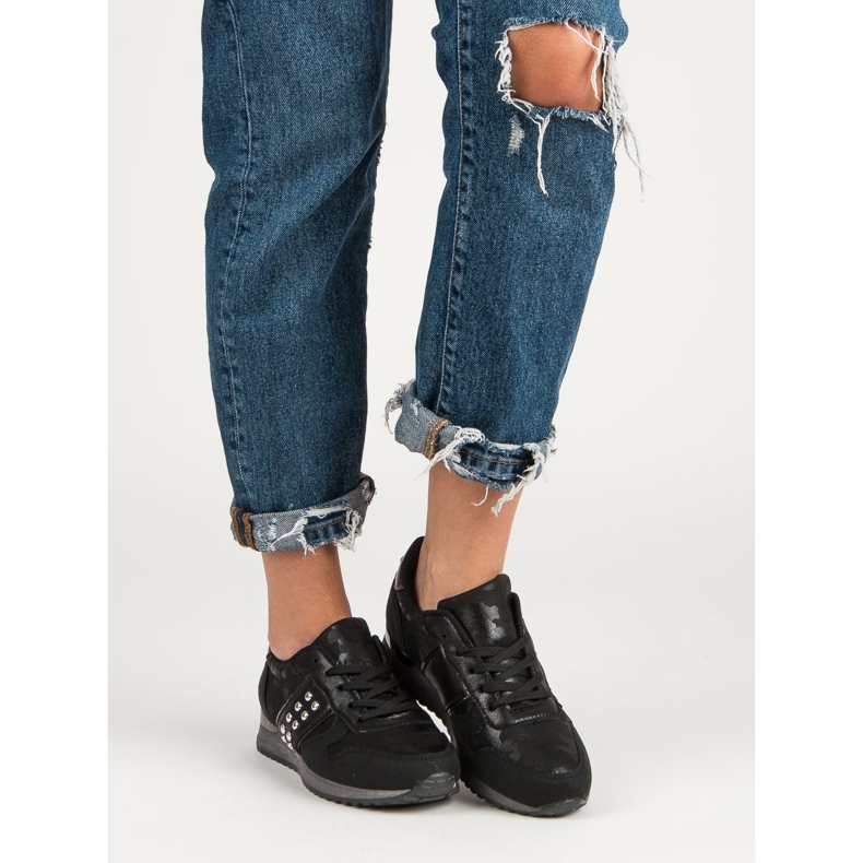 Módní sportovní obuv černá šedá 2