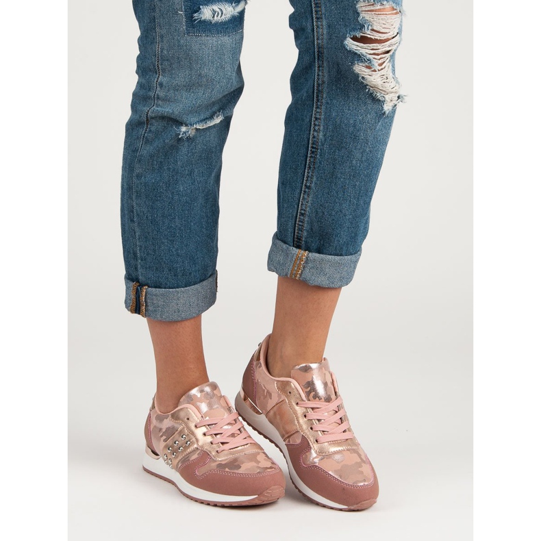 Módní sportovní obuv žluť růžový 2