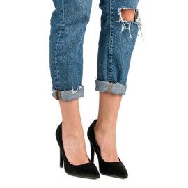 Seastar Černé vysoké podpatky černý 2