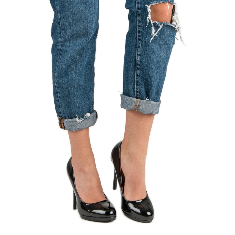 Seastar Sexy lakované vysoké podpatky černá 2