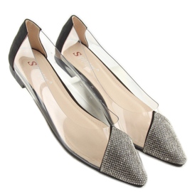 Černé průhledné balerínky LT111P Black černá 1 Černé průhledné balerínky LT111P Black černá 1