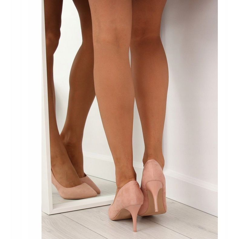 Pohodlné lodičky na růžovém špendlíku LE012P Pink růžový 2