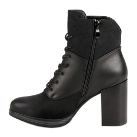 Vinceza Šněrovací boty na sloupku černý 2