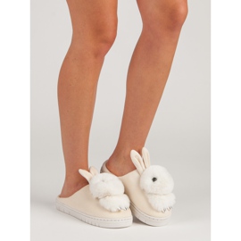 Teplé pantofle hnědý 1