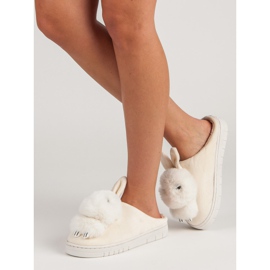 Teplé pantofle hnědý 2