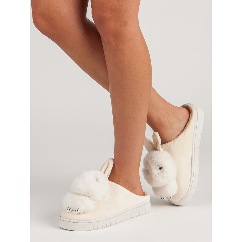 Teplé pantofle hnědý 2