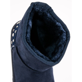 Námořnická modř Mukluki s tryskami modrý 1 Námořnická modř Mukluki s tryskami modrý 1