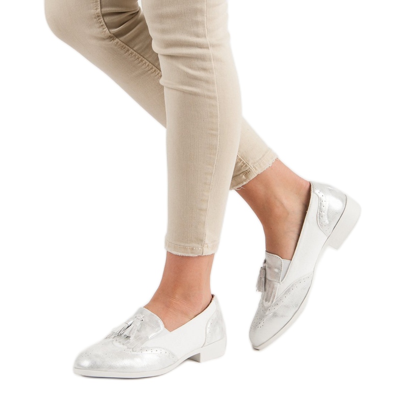 Tina&Co Mokasíny s třásněmi šedá 2