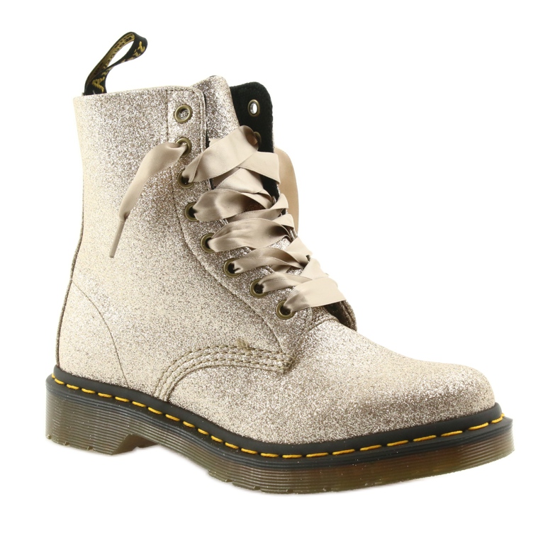 Dr. Martens 1460 PASCAL GLITTER PALE GOLD zlatý 1