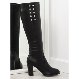 Černé vysoké podpatky 7330-PA Černá černý 2