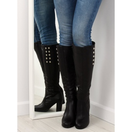 Černé vysoké podpatky 7330-PA Černá černý 1