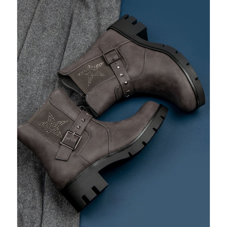 Groto Gogo Skalní boty na platformě šedá 2