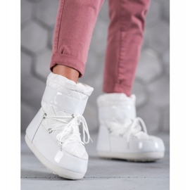 Módní sněhové boty bílý 1