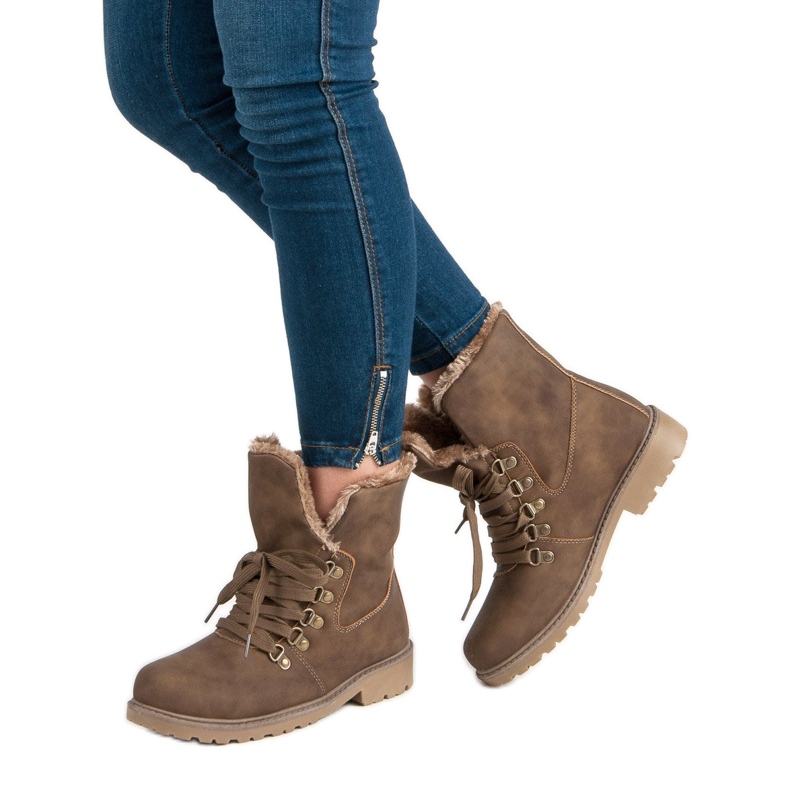 Super Me Teplé boty hnědý 2