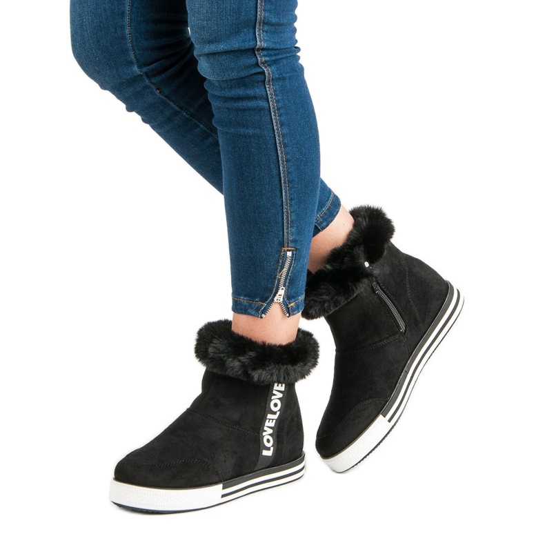 Ideal Shoes Izolované vysoké tenisky černý 2