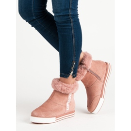 Ideal Shoes Izolované vysoké tenisky růžový 1