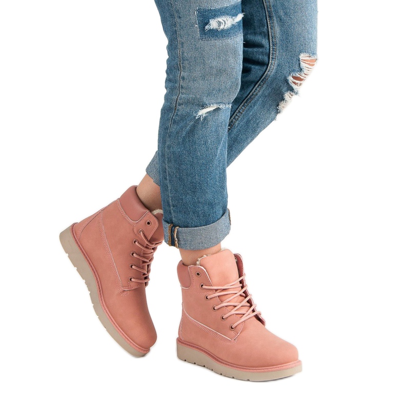 Trapery na platformě růžový 2