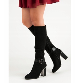 Super Me Elegantní boty na sloupku černá 1