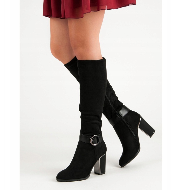Super Me Elegantní boty na sloupku černá 1