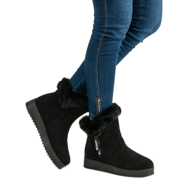 Sportovní teplé boty černá 1