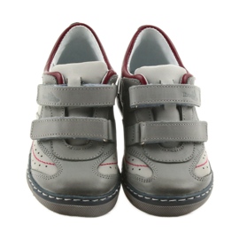 Šedé dětské boty brogues se suchým zipem Ren But 3047 červený vícebarevný šedá 4
