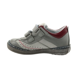 Šedé dětské boty brogues se suchým zipem Ren But 3047 červený vícebarevný šedá 2