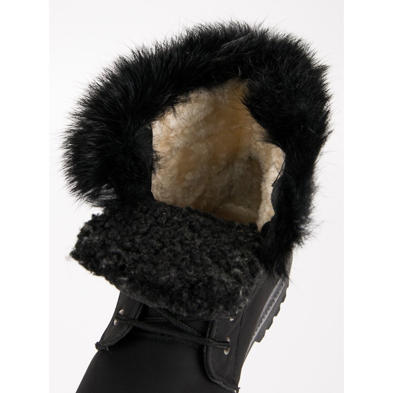 Queentina Černí lovci s kožešinou černý 2