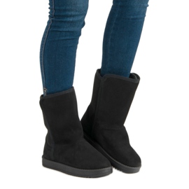 R'S Klasické černé sněhové boty černý 1