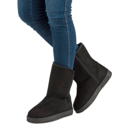 R'S Klasické černé sněhové boty černý 2