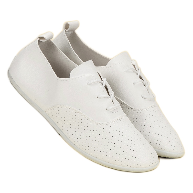 Bílé svázané tenisky bílý 1