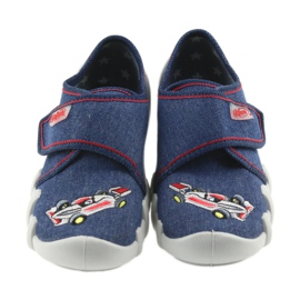 Pantofle dětské boty Befado 273X235 modrý červený 3