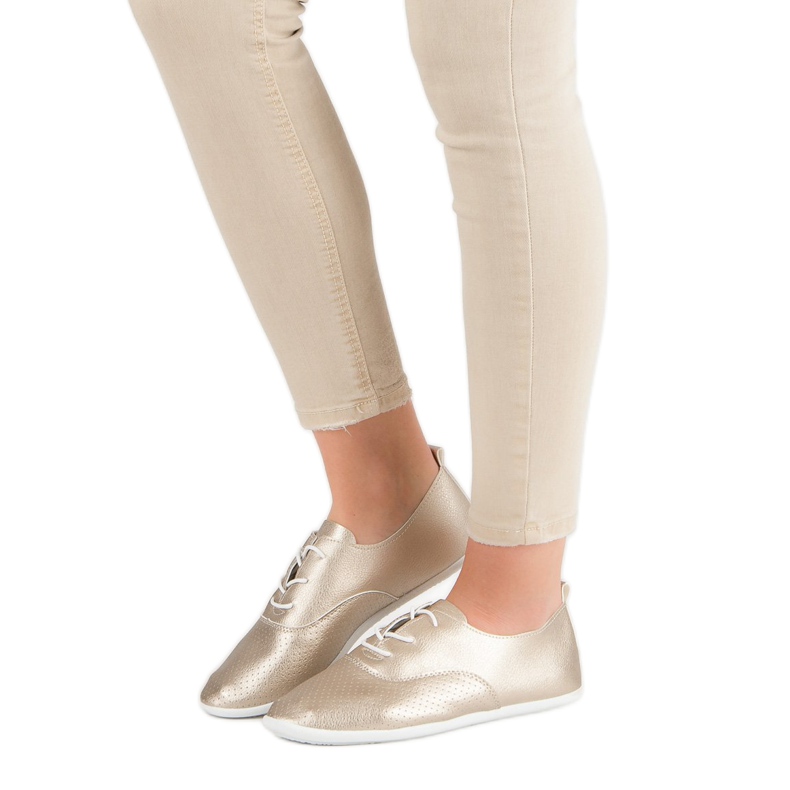 Zlaté vázané tenisky zlatý 1 Zlaté vázané tenisky zlatý 1