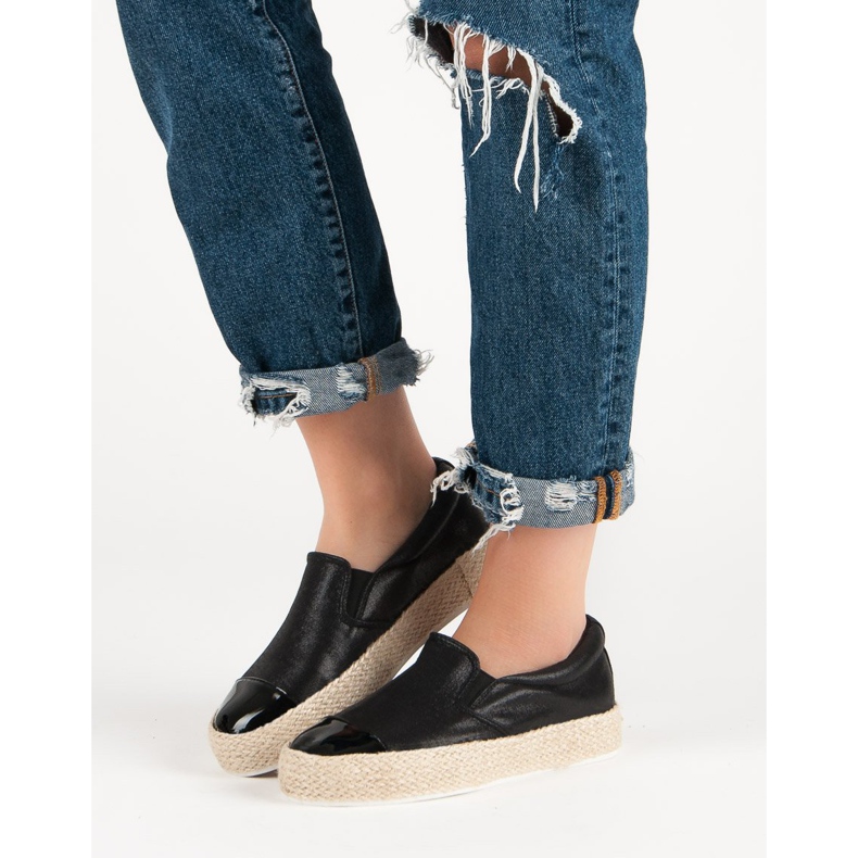 Módní černé tenisky černá 1