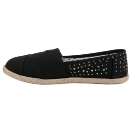 Espadrilky s tryskami černá 4