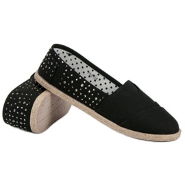 Espadrilky s tryskami černá 5