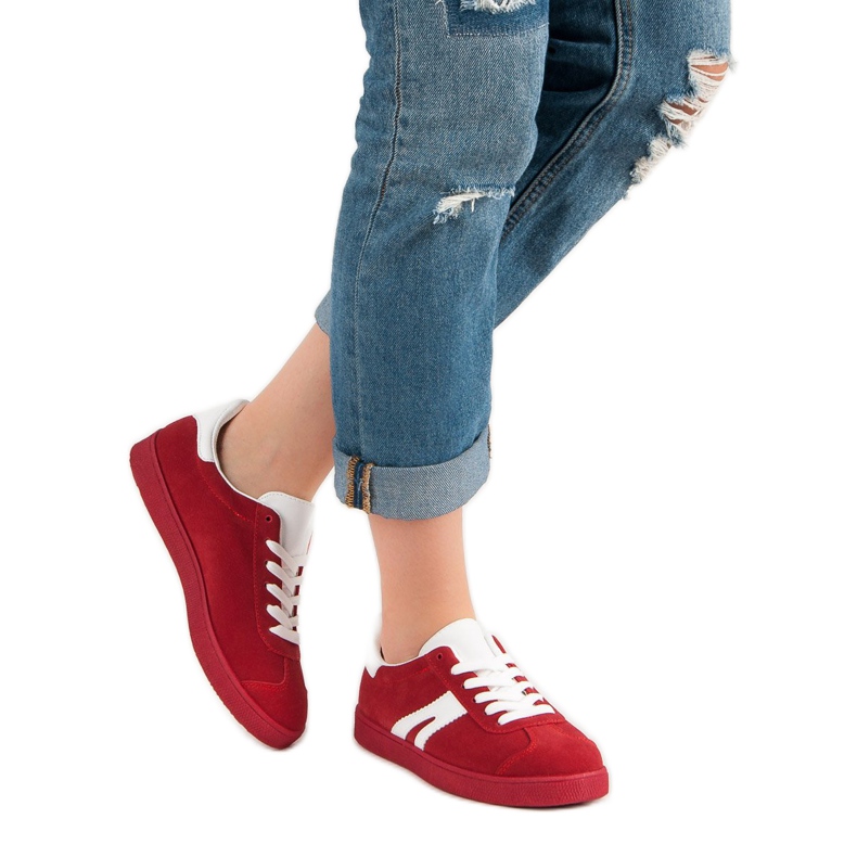 Semišové tenisky Mckeylor červený 2