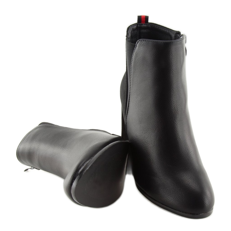 Černé kozačky na vysokém podpatku A5580 Black černý 2