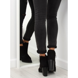 Boty na stabilním podpatku černé 8576-2 černé černá 2