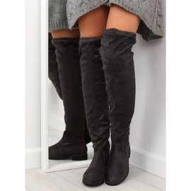 Šedé Dámské kozačky 7367-PG Šedá 1