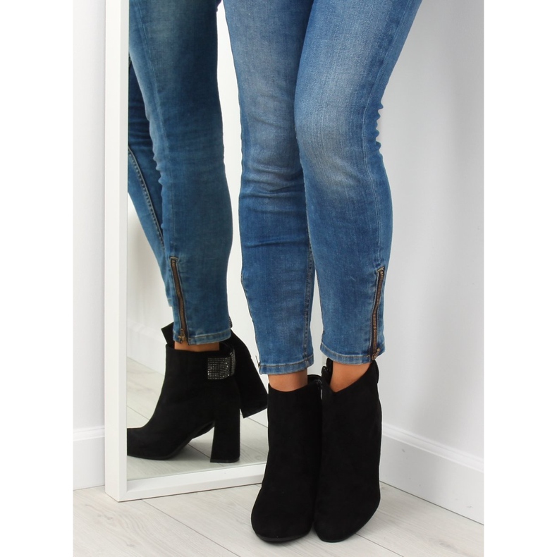 Černé kozačky na vysokém podpatku Z199 Black černá 1 Černé kozačky na vysokém podpatku Z199 Black černá 1