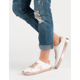 Stylové nízké tenisky bílý žlutá 2